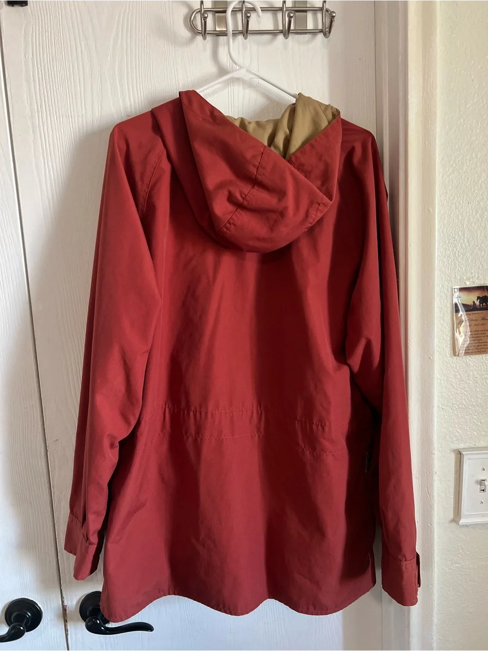 REI Natural Comfort Mountain Parka Hood Mens Size L Burnt Red/ Orange Vintage
